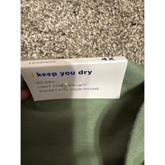 NWT Old Navy Active Plus Size Green Cropped Leggings Women's Size 4X - Picture 2 of 5